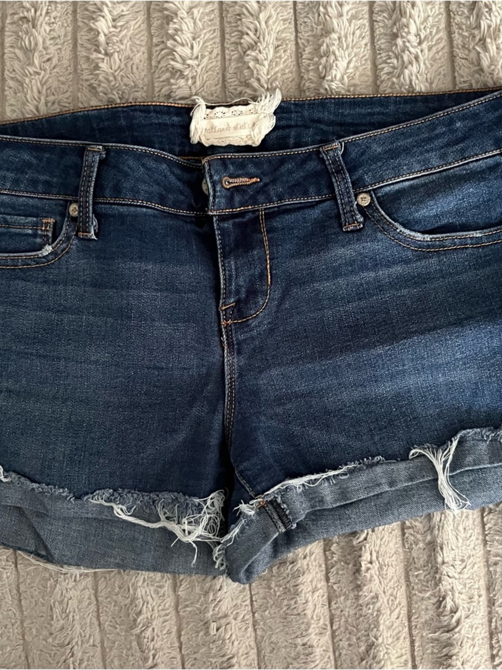 Altar'd State Dark Blue Denim Jean Shorts